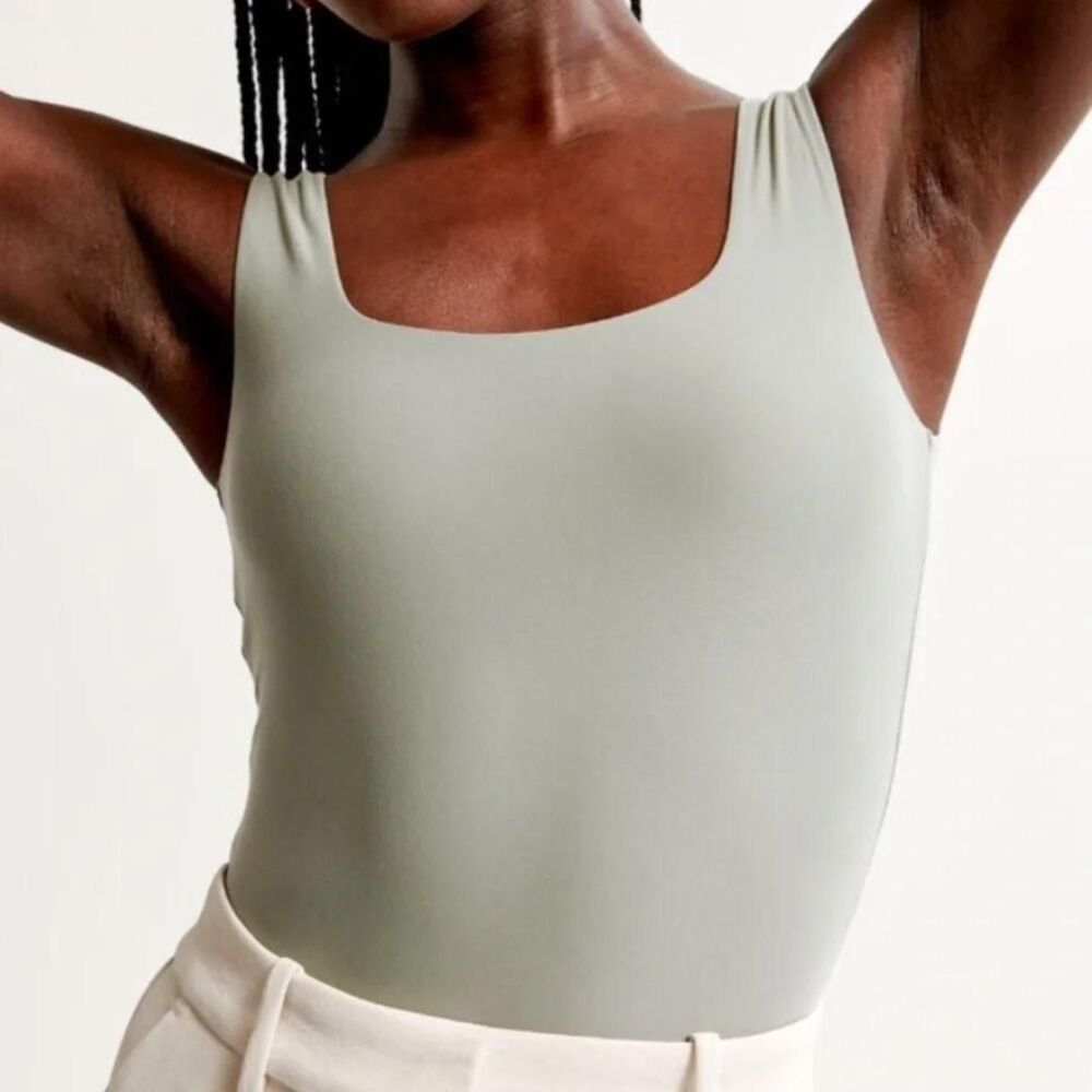 Abercrombie-fitch Women's Green and Grey Bodysuit